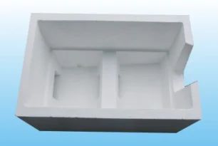 White non-wetting precast filter box with two chambers
